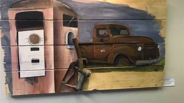 Exposition de Marie-Claude Poulin à la biblio Madeleine-Doyon