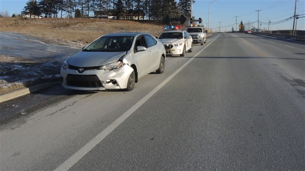 Deux collisions surviennent coup sur coup à Saint-Georges