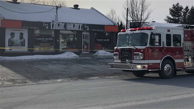 Intervention des pompiers à la boutique l'Encre sacrée
