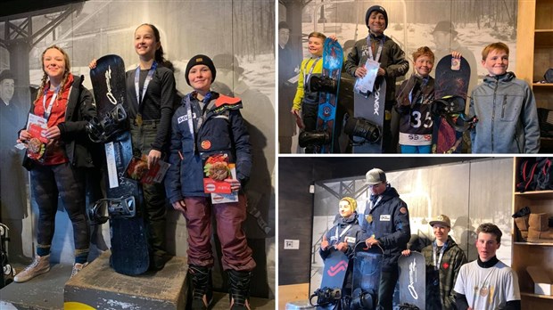 Une récolte de médaille pour l'équipe de snowboard cross du Mont-Orignal 
