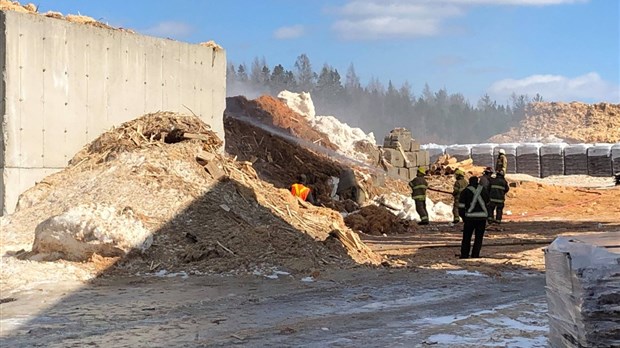 Un incendie est en cours chez SBC à Saint-Prosper