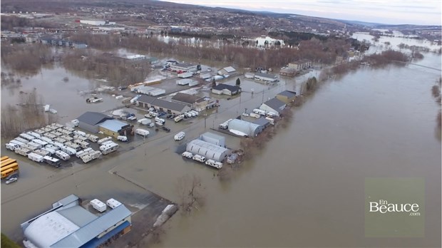 Vidéo aérienne des inondations de Sainte-Marie le 21 avril