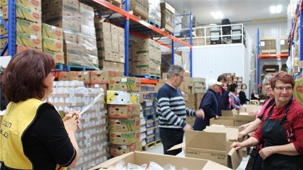 Les 1000 paniers de Moisson Beauce prêts à être donnés