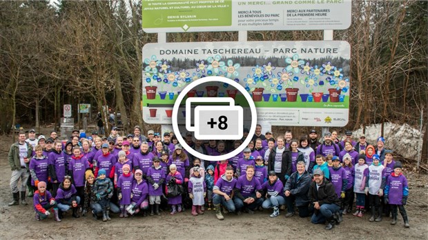120 bénévoles nettoient le parc du Domaine Taschereau 