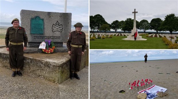  Christian et Jean-Pierre Lagueux aux cérémonies du Débarquement de Normandie