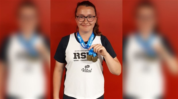 L’athlète Laurie Brochu de l’école des Deux-Rives remporte deux médailles d’or