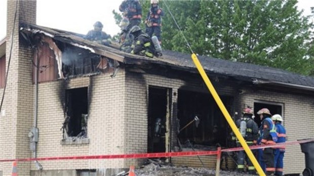 Une perte totale pour la résidence incendiée dimanche à Saint-Georges