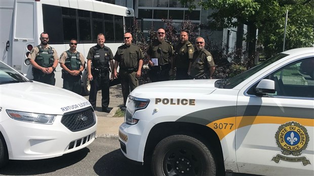 Des policiers de Sainte-Marie ont participé à une opération routière à Lévis