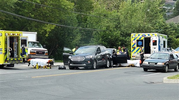 Collision dans la 127e rue à Saint-Georges 