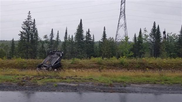 Une sortie de route sur l'autoroute 73