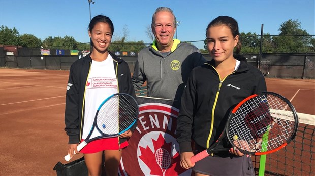 Alizée Poulin et Rosalie Carrier-Dulac au championnat canadien de tennis U14