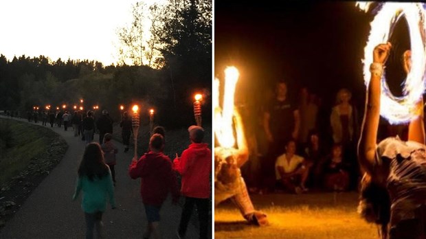 Marche aux flambeaux à Saint-Benoît-Labre le 19 octobre