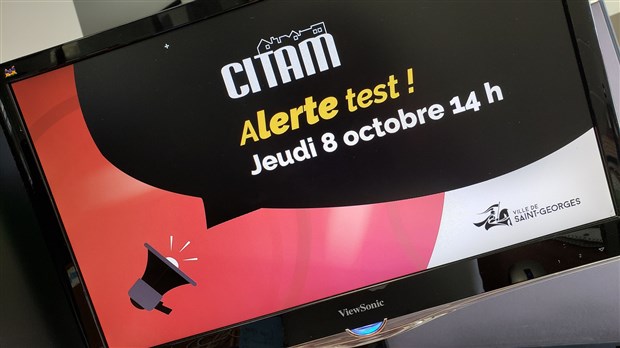 Message test d'alerte CITAM aujourd'hui à 14 h