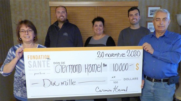 La scierie Clermond Hamel Ltée remet 10 000 $ à la Fondation Santé Beauce-Etchemin