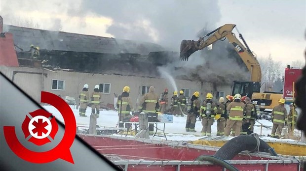 Incendie de bâtiment agricole à Sainte-Marie