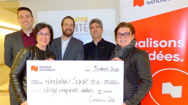 Banque Nationale remet 25 000 $ à la Fondation Santé Beauce-Etchemin
