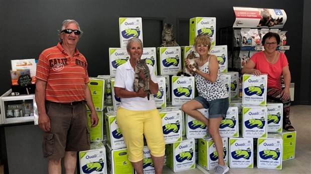 La SPA Beauce-Etchemin a reçu 3050 livres de litière pour chat