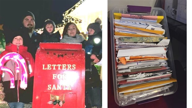 Presque 300 lettres dans la boîte du Père Noël chez la famille Doyon