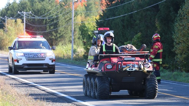 Sauvetage d'un homme à Saint-Lambert-de-Lauzon 