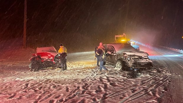 La première neige cause plusieurs accidents en Beauce