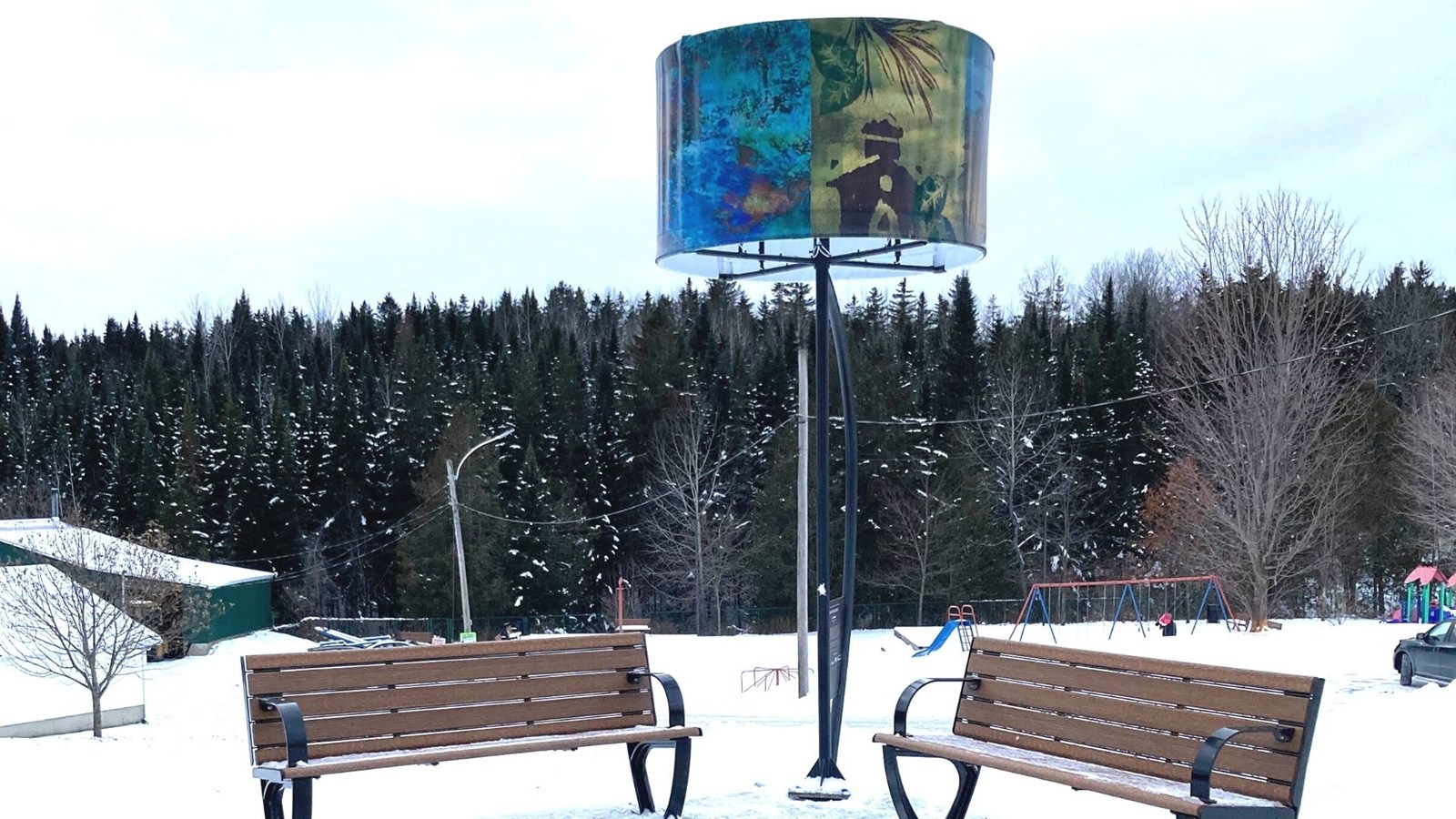 Un lampadaire artistique à SaintSimonlesMines