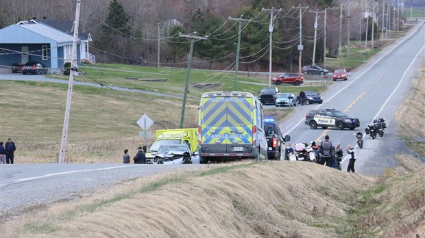 Grave collision impliquant une moto et une voiture à Saint-Joseph-des-Érables