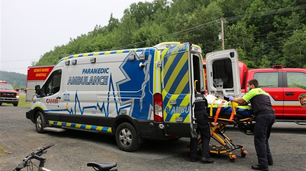 Un cycliste secouru à Beauceville