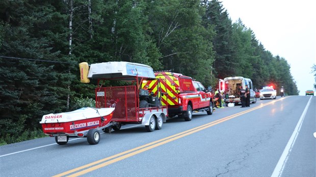 Accident à Beauceville : le motocycliste est hors de danger