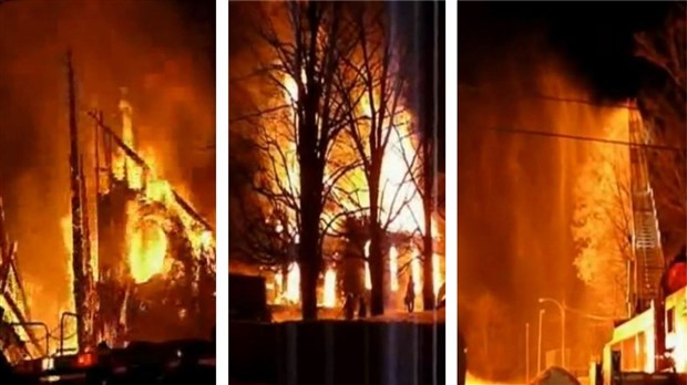  Normand DeLessard présente l'incendie de l'église de Saint-Philibert en 2009