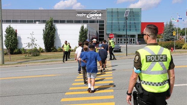 Opération de sécurité routière près de la polyvalente Benoît-Vachon 
