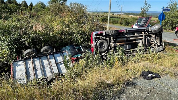 Une collision entre deux véhicules à Saint-Odilon-de-Cranbourne