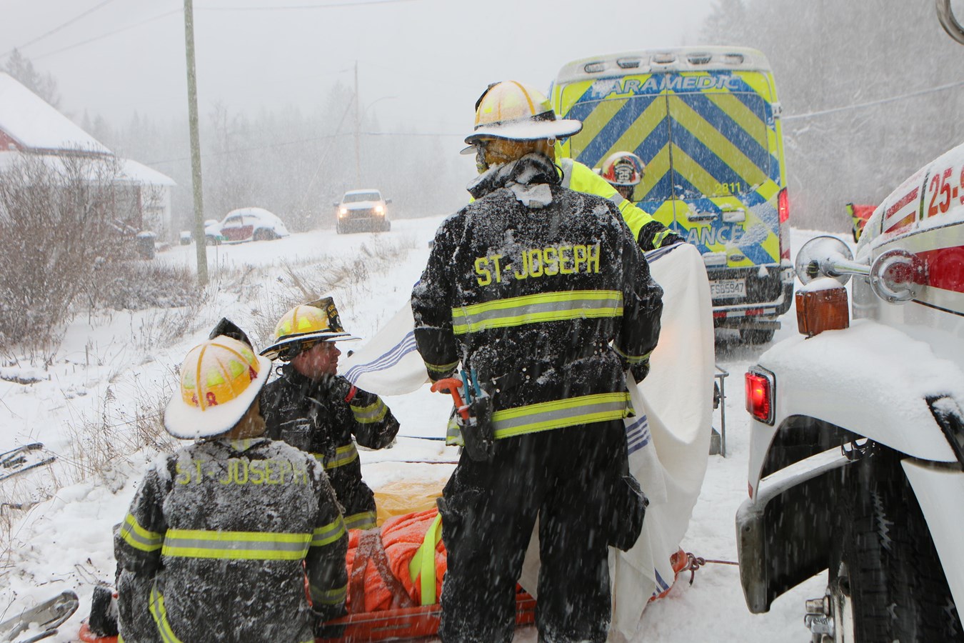 Accident impliquant trois véhicules à SaintJoseph