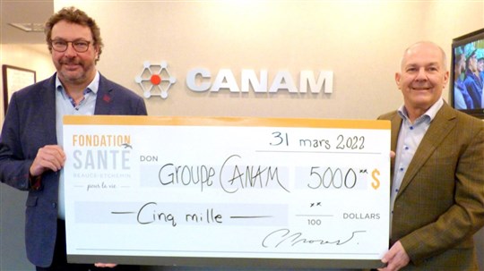 Un don de 5 000$ de Canam pour la Fondation Santé Beauce-Etchemin