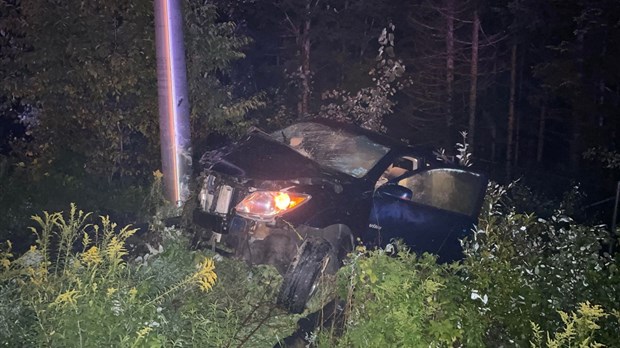 Sortie de route sur l'Autoroute 73 cette nuit