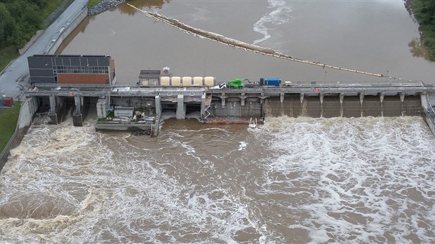 Abaissement du niveau de la rivière Chaudière dès ce matin
