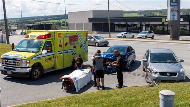 Collision sur le boulevard Lacroix à Saint-Georges