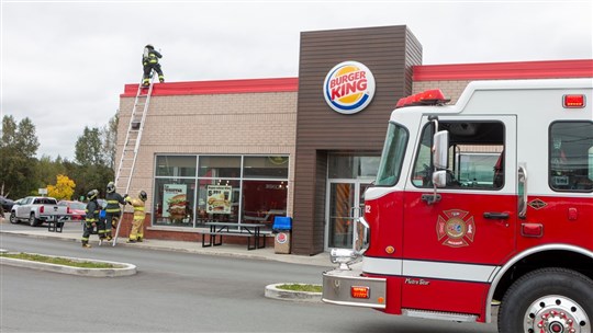 Intervention des pompiers au resto Burger King