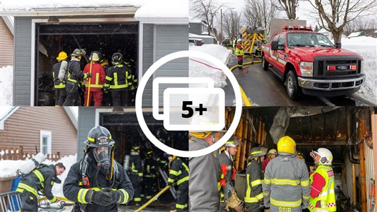 Un incendie dans un garage résidentiel à Tring-Jonction
