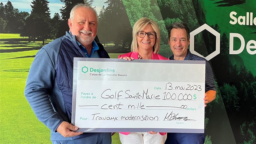 Une contribution de 100 000 $ au Club de golf Sainte-Marie