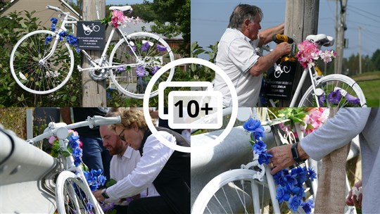 Un vélo fantôme inauguré en mémoire d'Yves Lemelin