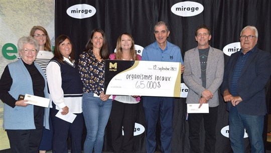 L'entreprise Mirage remet 65 000 $ à des organismes de la région