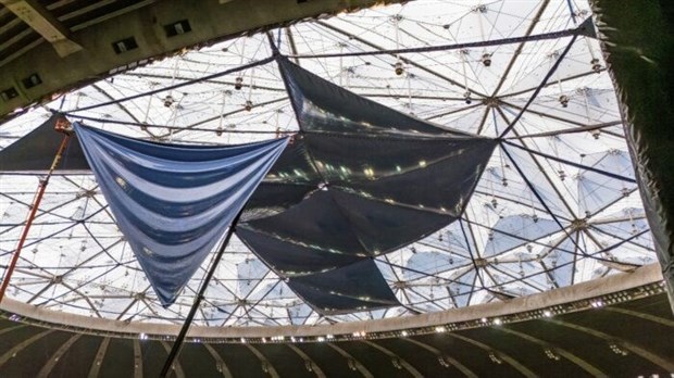 Pomerleau et Canam entreprennent la démantèlement du toit du stade olympique