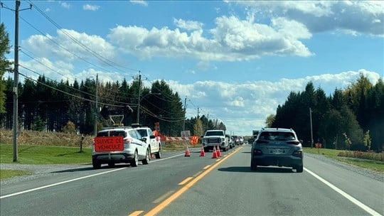 Circulation lourde sur la route 173