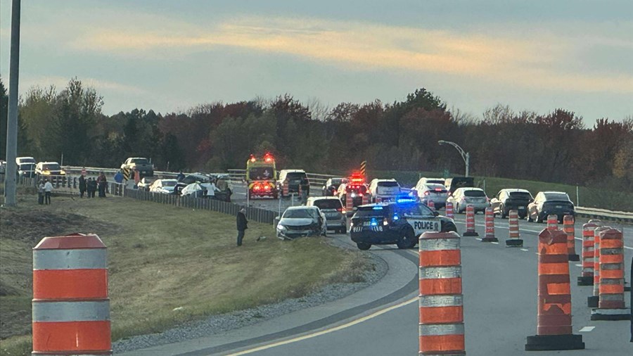Collision majeure sur l'Autoroute 73 à Scott