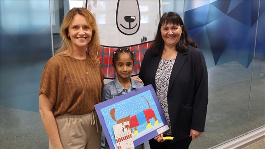 L’œuvre d’une élève inspire la carte de vœux du CSSBE