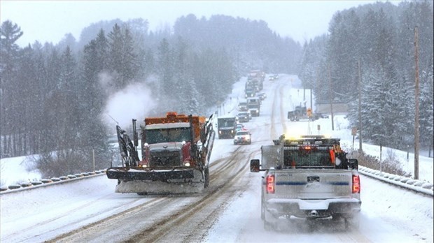 Bonne bordée de neige aujourd'hui en Beauce