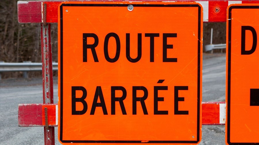 Route fermée à Saint-Martin