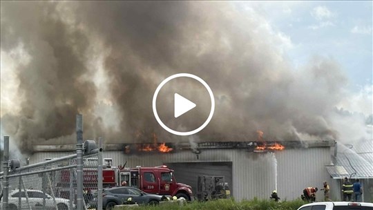 Feu d'industrie à La Guadeloupe