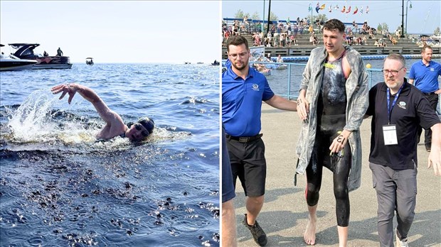 Deux Beaucerons à la Traversée internationale du lac-Saint-Jean