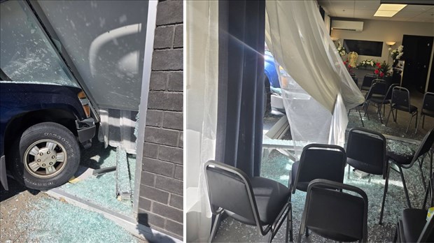 Saint-Georges: une conductrice rentre dans un salon funéraire